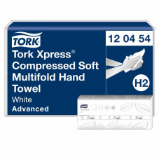 120454 - H2 - TORK Xpress stlačené jemné papierové utierky / MULTIFOLD /21,2x.32cm/2/2400-útrž./12x200 ks/P72D/ biele 